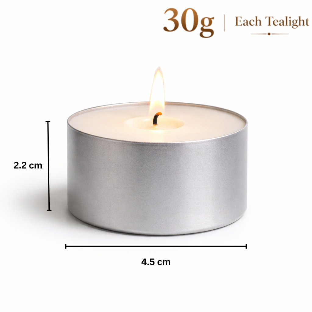 AuraDecor 9 hour Burning Tealight Candle Pack of 10