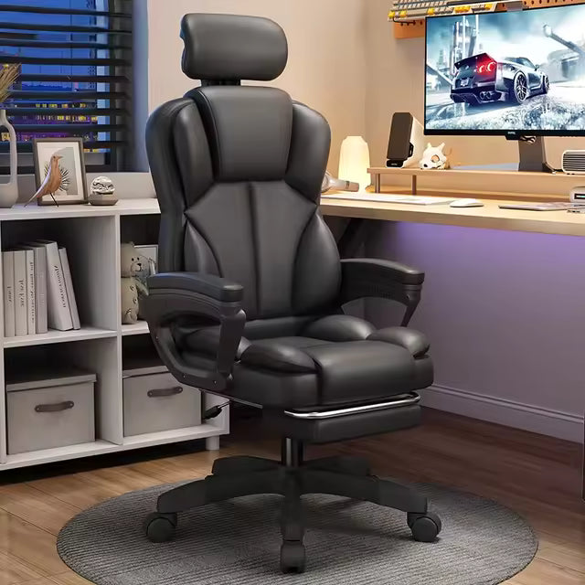 Auradecor RegalEase Pro Recliner Office Chair with Headrest & Footrest