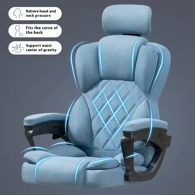 Auradecor RegalEase Pro Recliner Office Chair with Headrest & Footrest