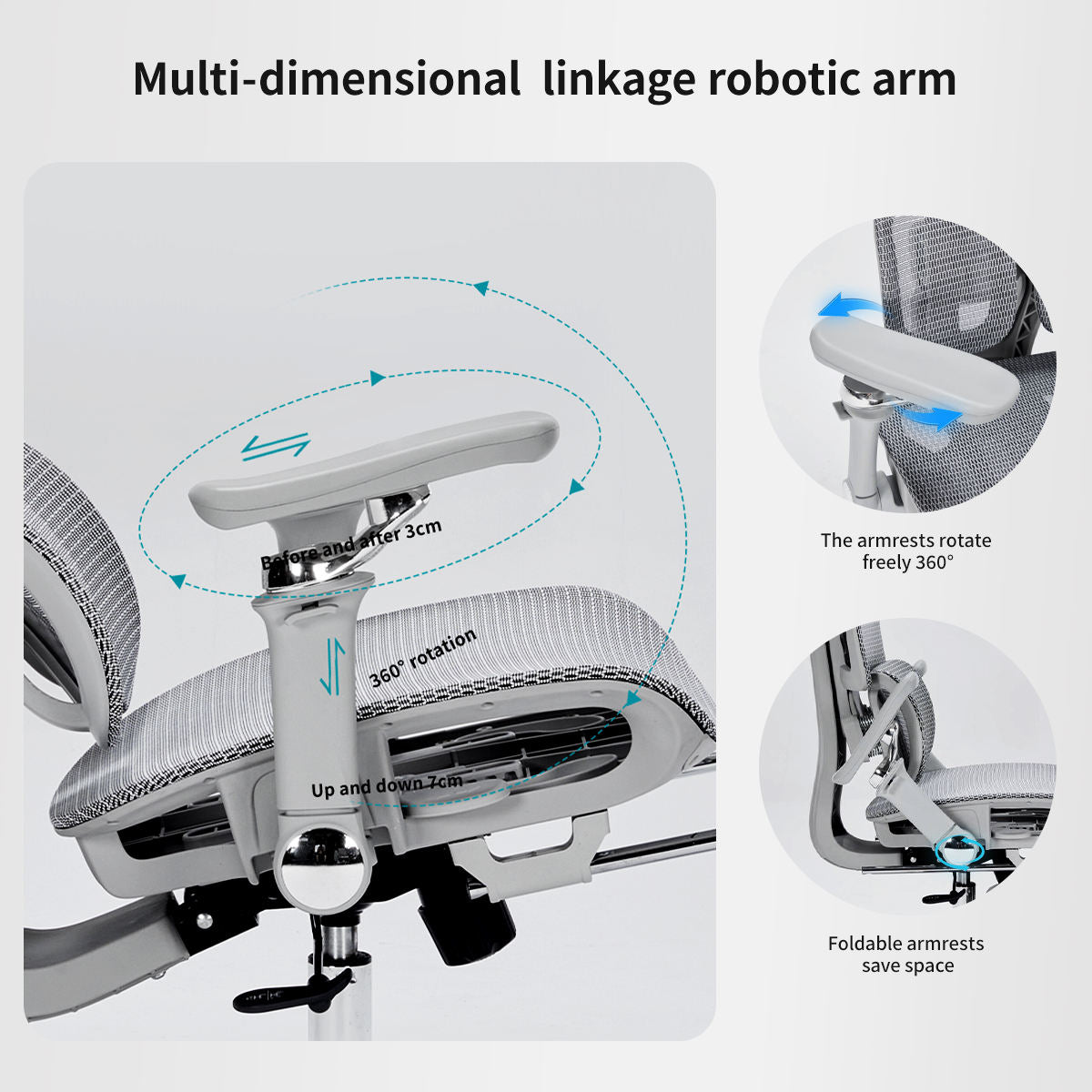 Auradecor ErgoSync Elite Ergonomic Recliner Office Chair with Double Lumbar Support