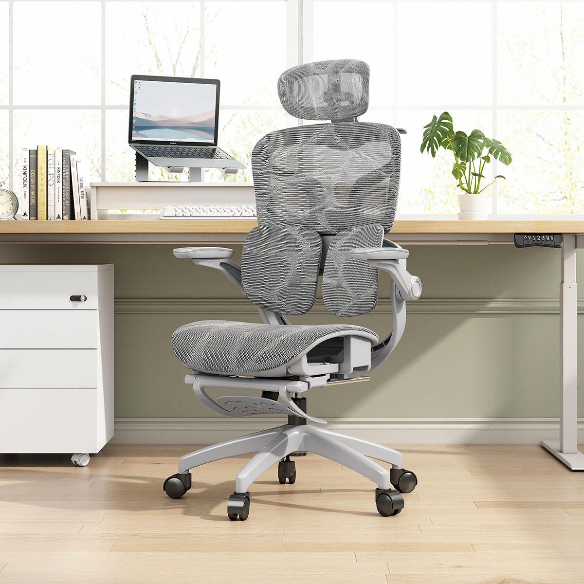 Auradecor FlexAlign Pro Ergonomic Office Chair with 4D Headrest