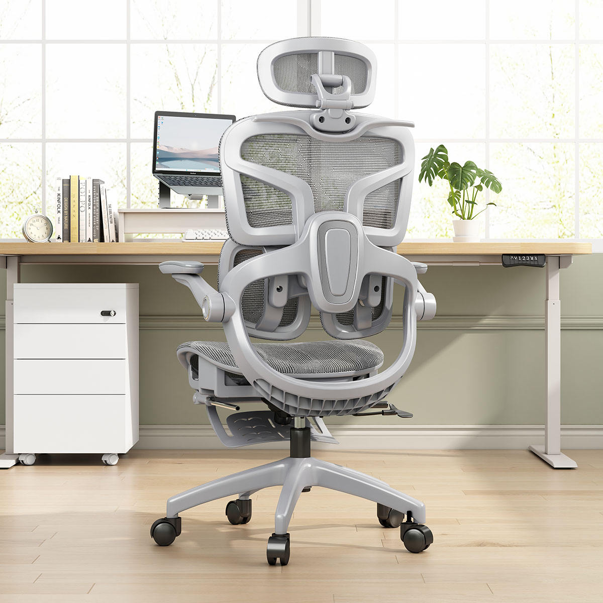Auradecor FlexAlign Pro Ergonomic Office Chair with 4D Headrest