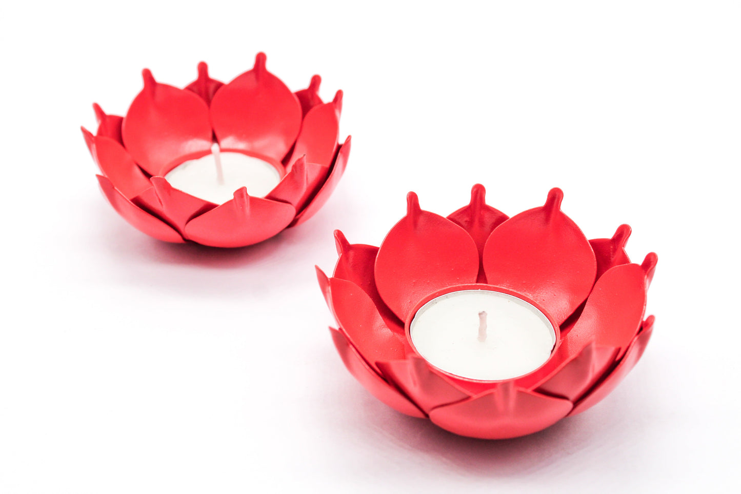 Lotus Shape Tealight Holder Gift Set of 2