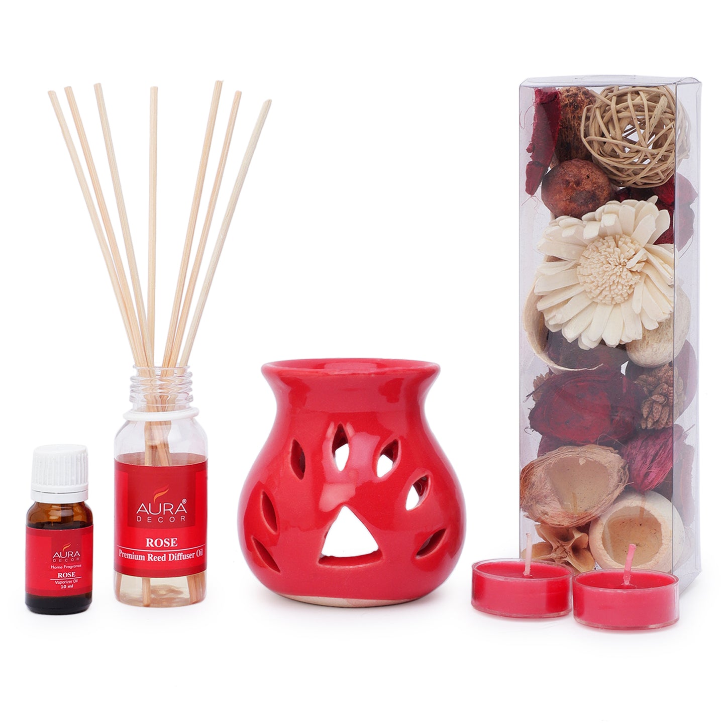 AuraDecor Aromatherapy giftset (aroma diffuser, reed diffuser, potpourri & tealights) (GS-18)