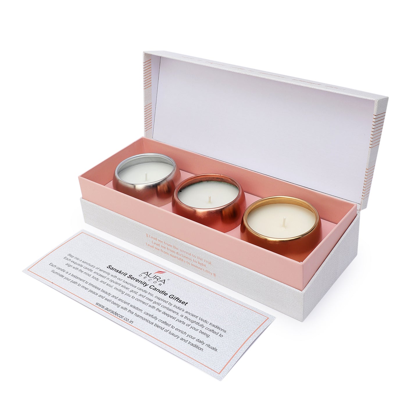 Auradecor Sanskrit Serenity candle gift set