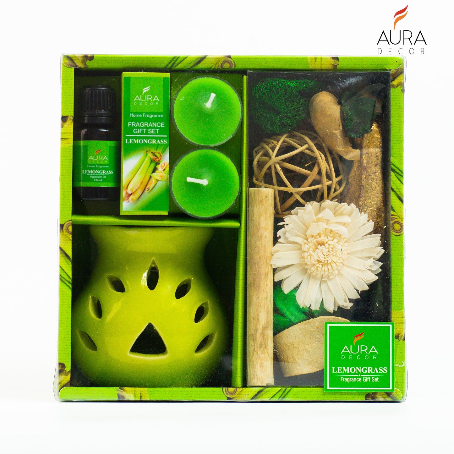 Bulk Buy AuraDecor Gift Set New ( GS-16 ) ( Diffuser , Fragrance, Potpourri & 2 Tealights ) MOQ 20 Sets