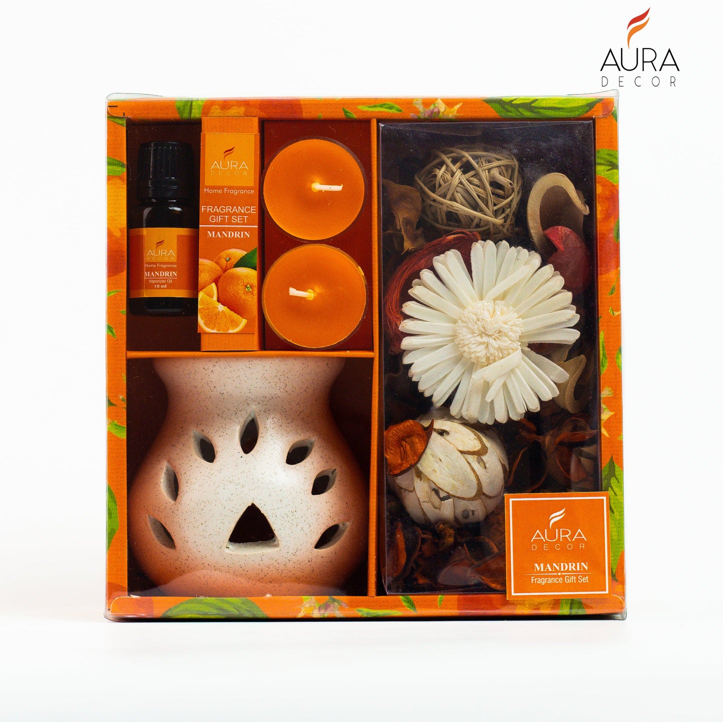 Bulk Buy AuraDecor Gift Set New ( GS-16 ) ( Diffuser , Fragrance, Potpourri & 2 Tealights ) MOQ 20 Sets