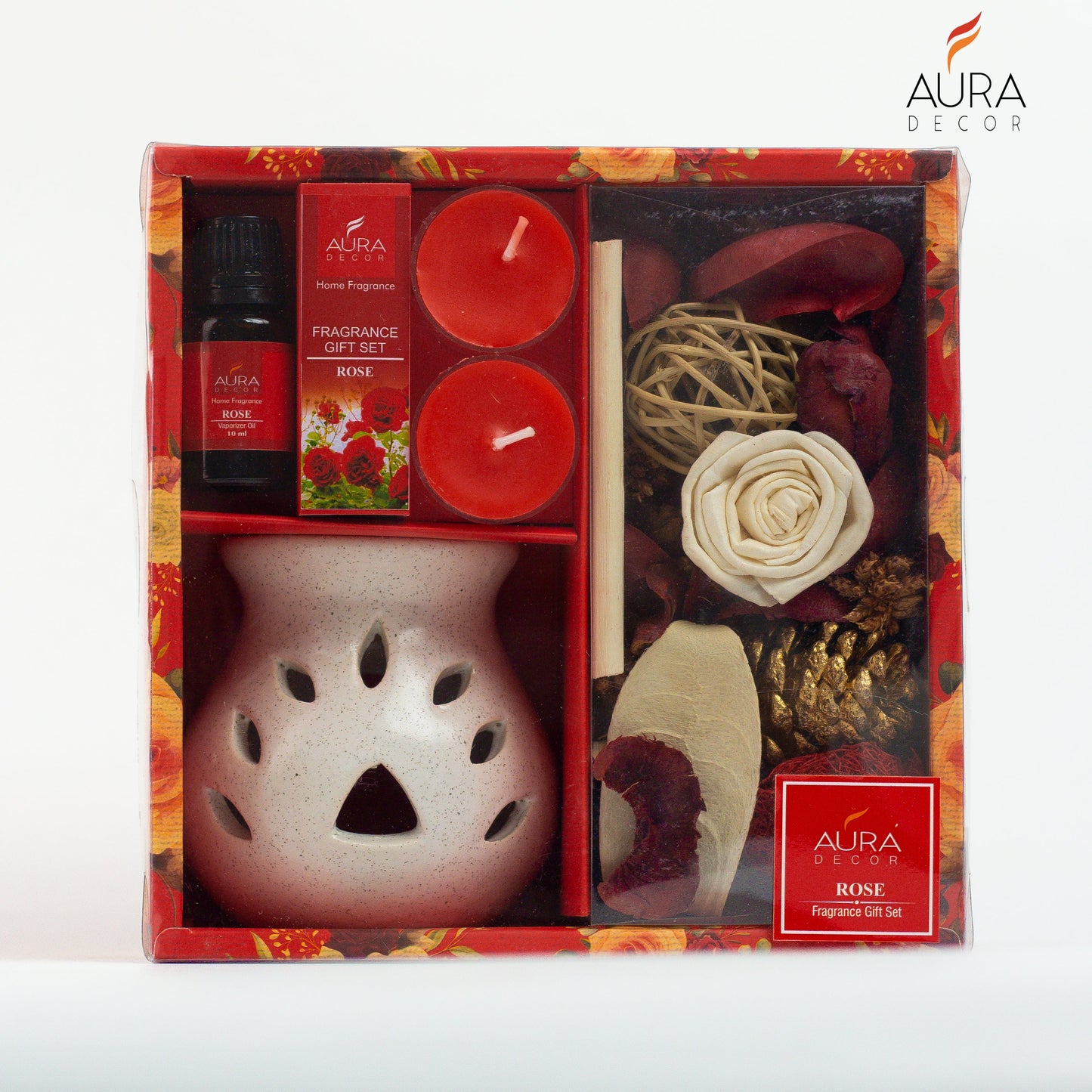 Bulk Buy AuraDecor Gift Set New ( GS-16 ) ( Diffuser , Fragrance, Potpourri & 2 Tealights ) MOQ 20 Sets