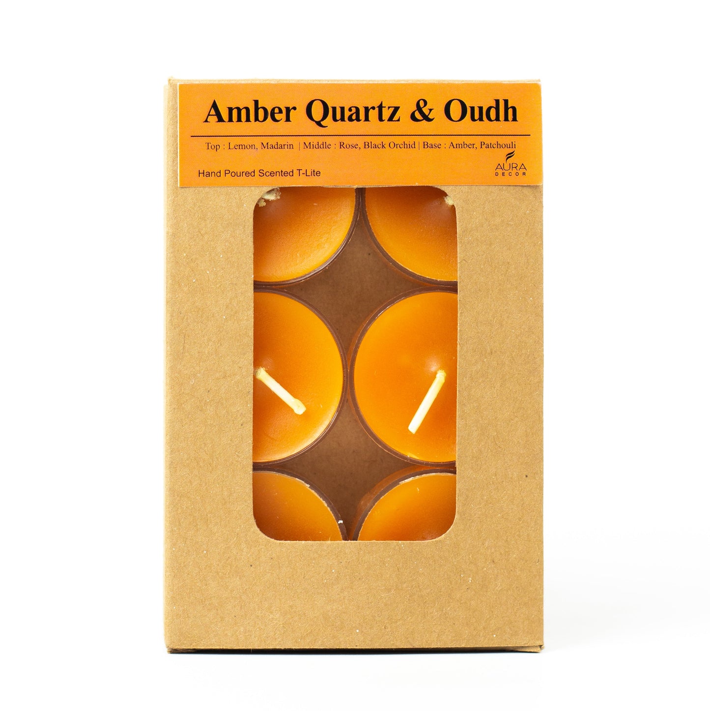 Bulk Buy AuraDecor Pack of 6 Acrylic Tealight Candles ( MOQ 136 Packets )
