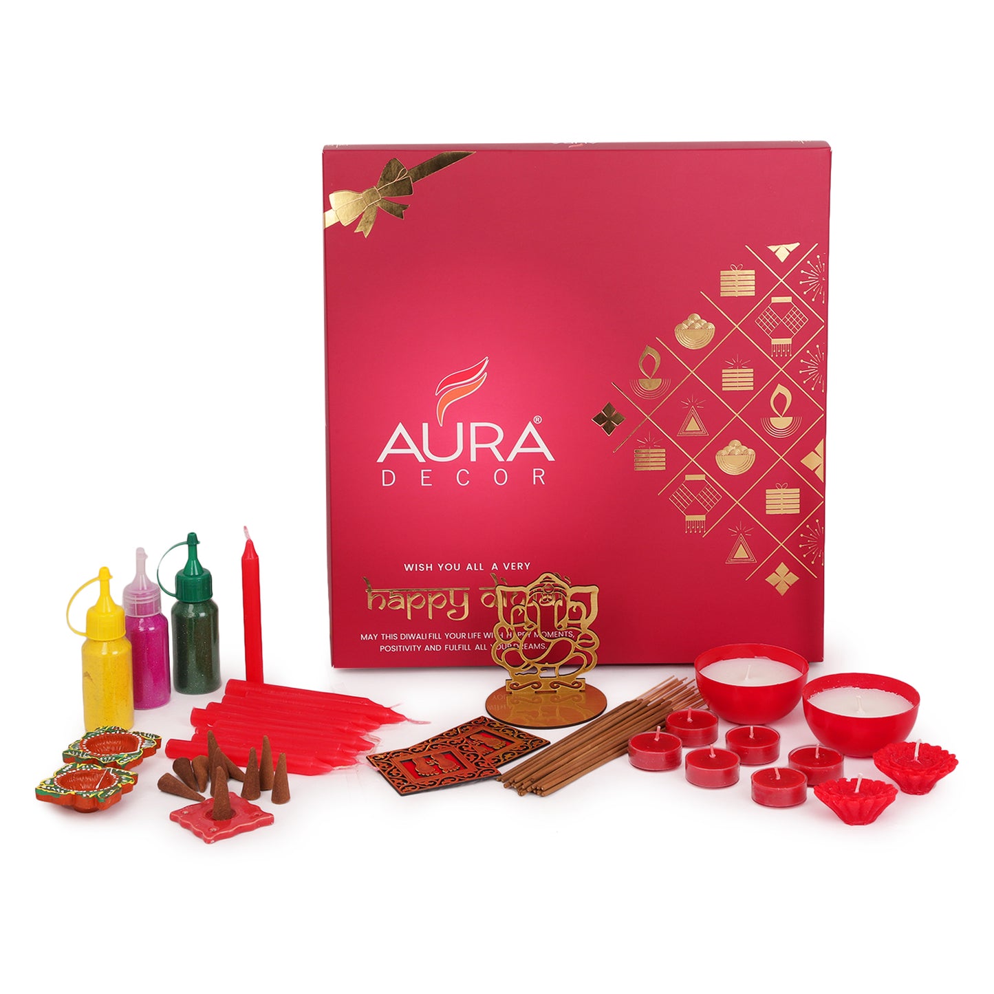 Bulk Buy Auradecor Diwali Essentials Gift Set |Festive essentials| (Master pack of 20pcs)