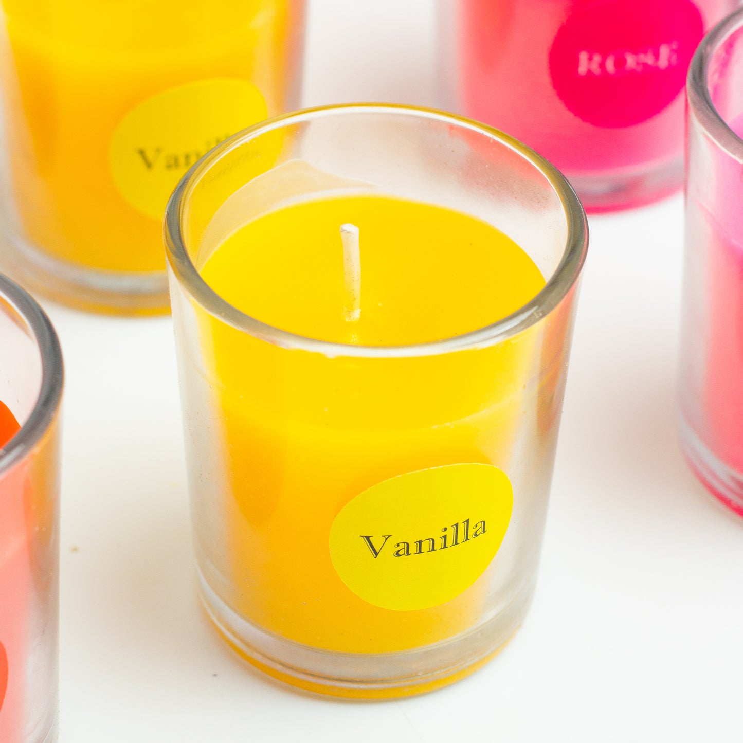 AuraDecor Set of 12 Fragrance Votive Glass Candles || Burn Upto 12 Hour