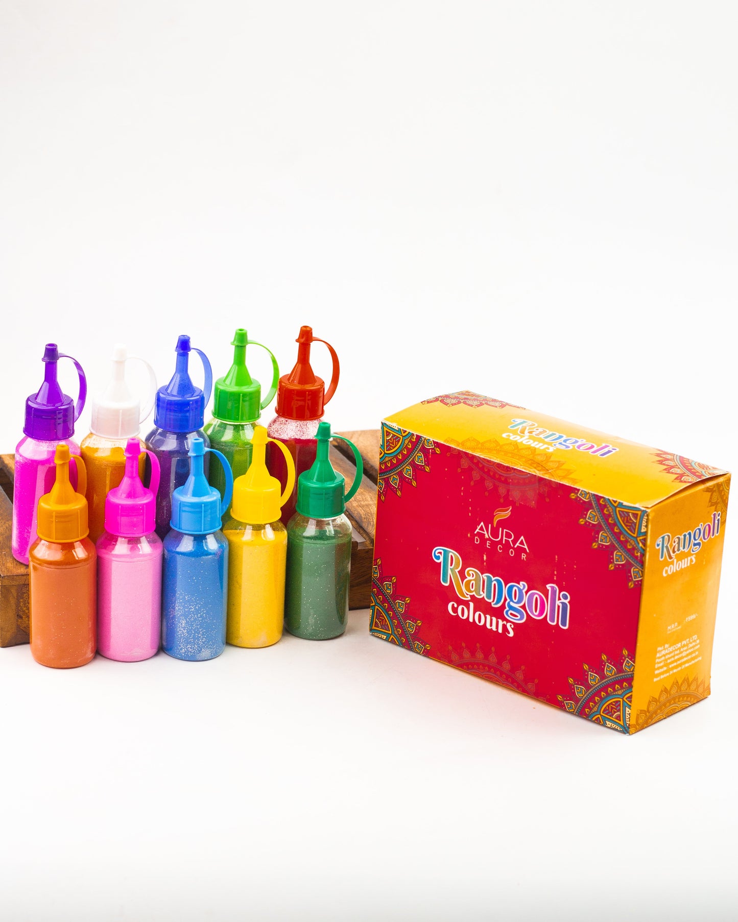 Bulk Buy Pack of 10 Multicolour Rangoli Colours (MOQ 10 Sets)