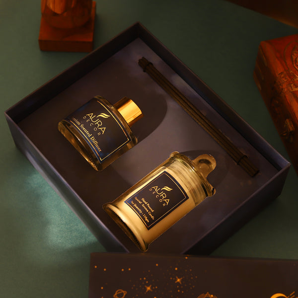 AuraDecor Blue Premium Reed Diffuser Gift Set ||Aroma Diffuser ||