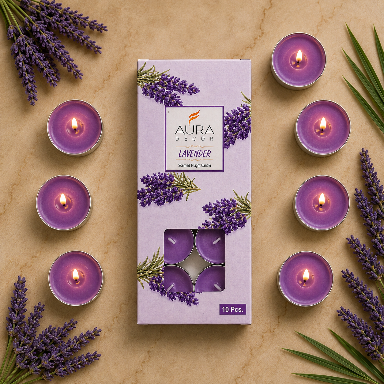 AuraDecor Pack of 10 Fragrance Tealight