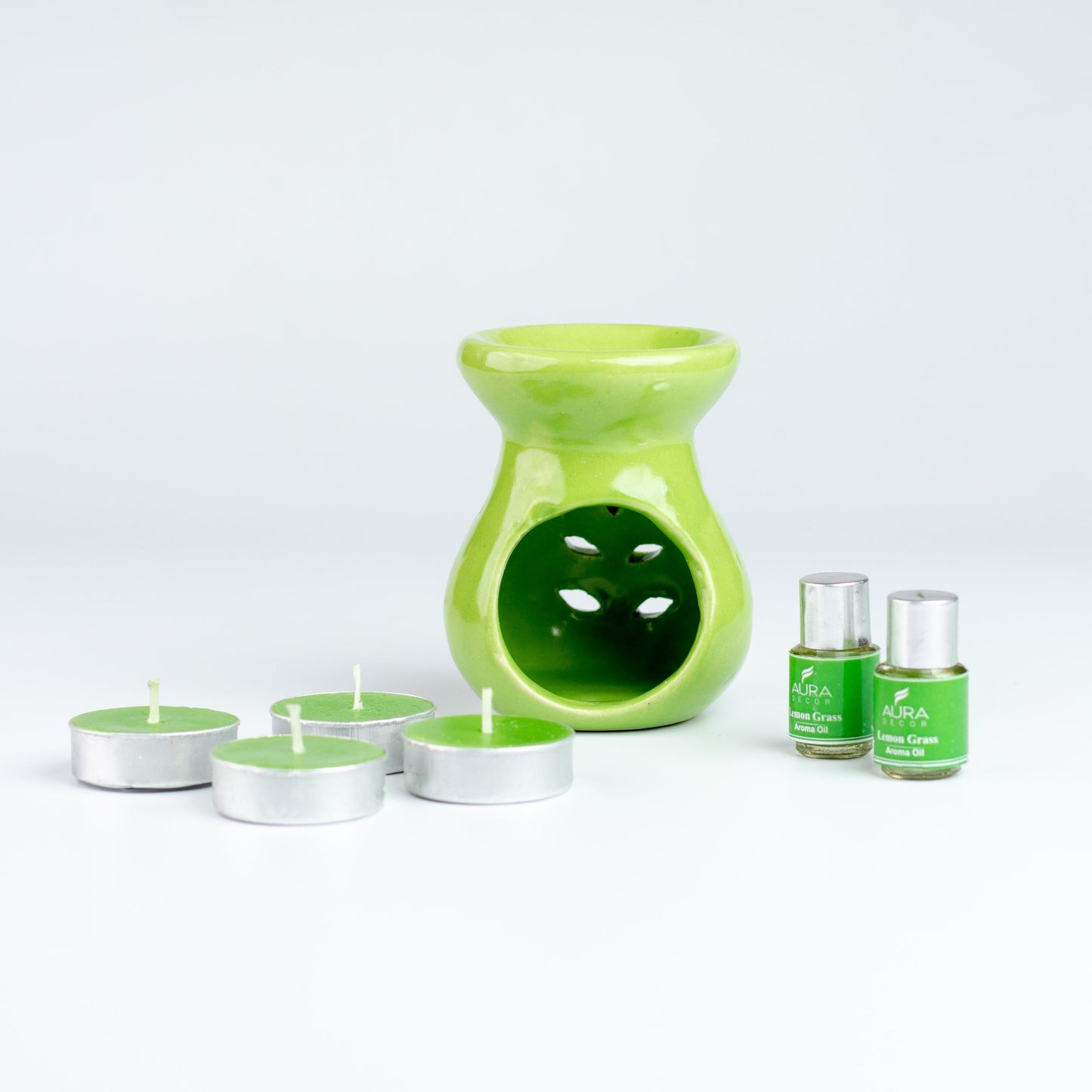 Bulk Buy Aura Decor AromaTherapy Gift Set with 4 Tealight & 2 , 5ml Aroma Oil (GS-06) (Master 36 Pcs))