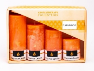 Auradecor Set of 4 Marble Finish Fragrance Pillar Set