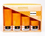 Auradecor Set of 4 Marble Finish Fragrance Pillar Set