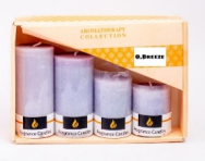 Auradecor Set of 4 Marble Finish Fragrance Pillar Set