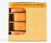 AuraDecor Scented Soy Wax Acrylic Jumbo Tealight Candle Set of 4
