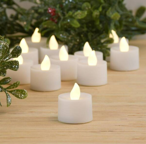 Flameless & Smokeless Flickering Electric LED Tea Light Candles