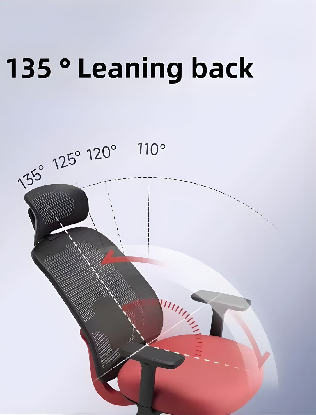 Auradecor Nexa Ergonomic Chair with Headrest Recline & Adjustable Lumbar Support