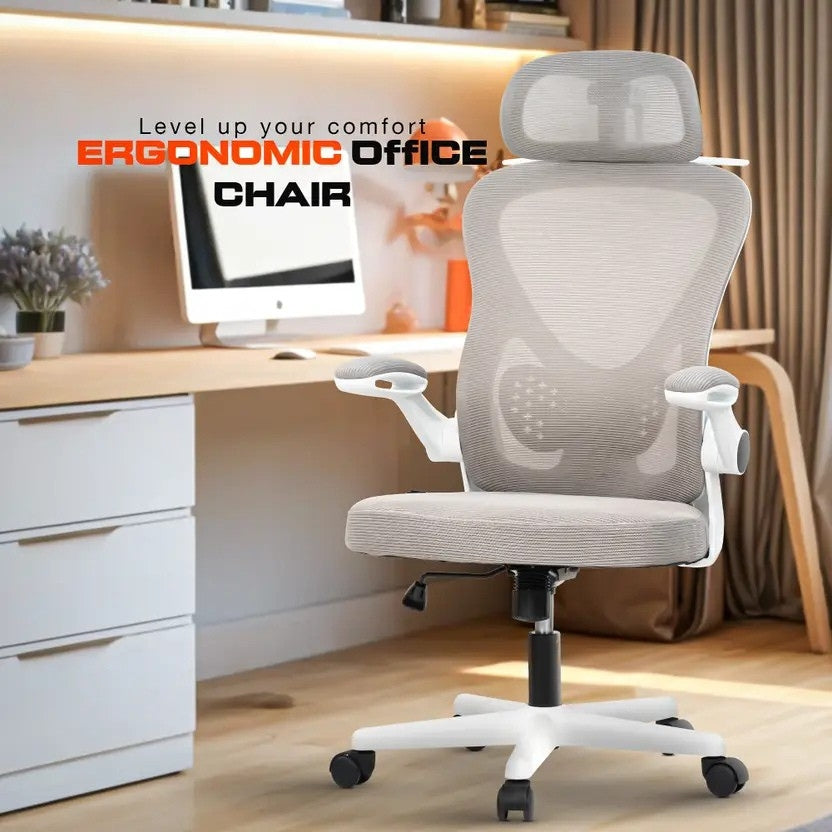 Auradecor Drift Ergonomic Mesh Office Chair with Adjustable Headrest