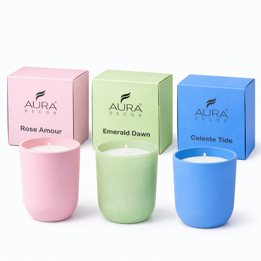 Auradecor Lume Gentle Hour Candle || Glass candle|| Scented candle