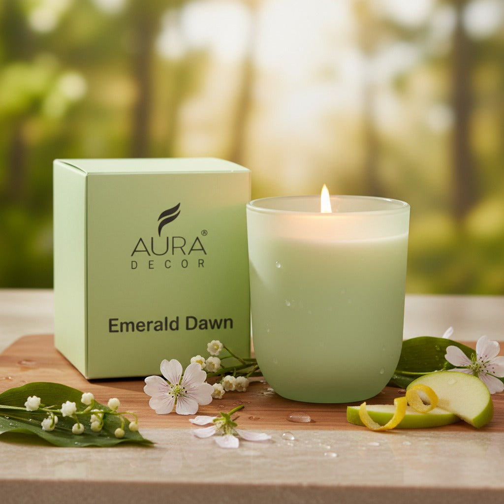 Auradecor Lume Gentle Hour Candle || Glass candle|| Scented candle