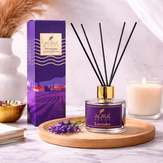 Auradecor Elysian Reed Diffuser - Lavender & Oudh |Aroma Diffuser| (RD-200)