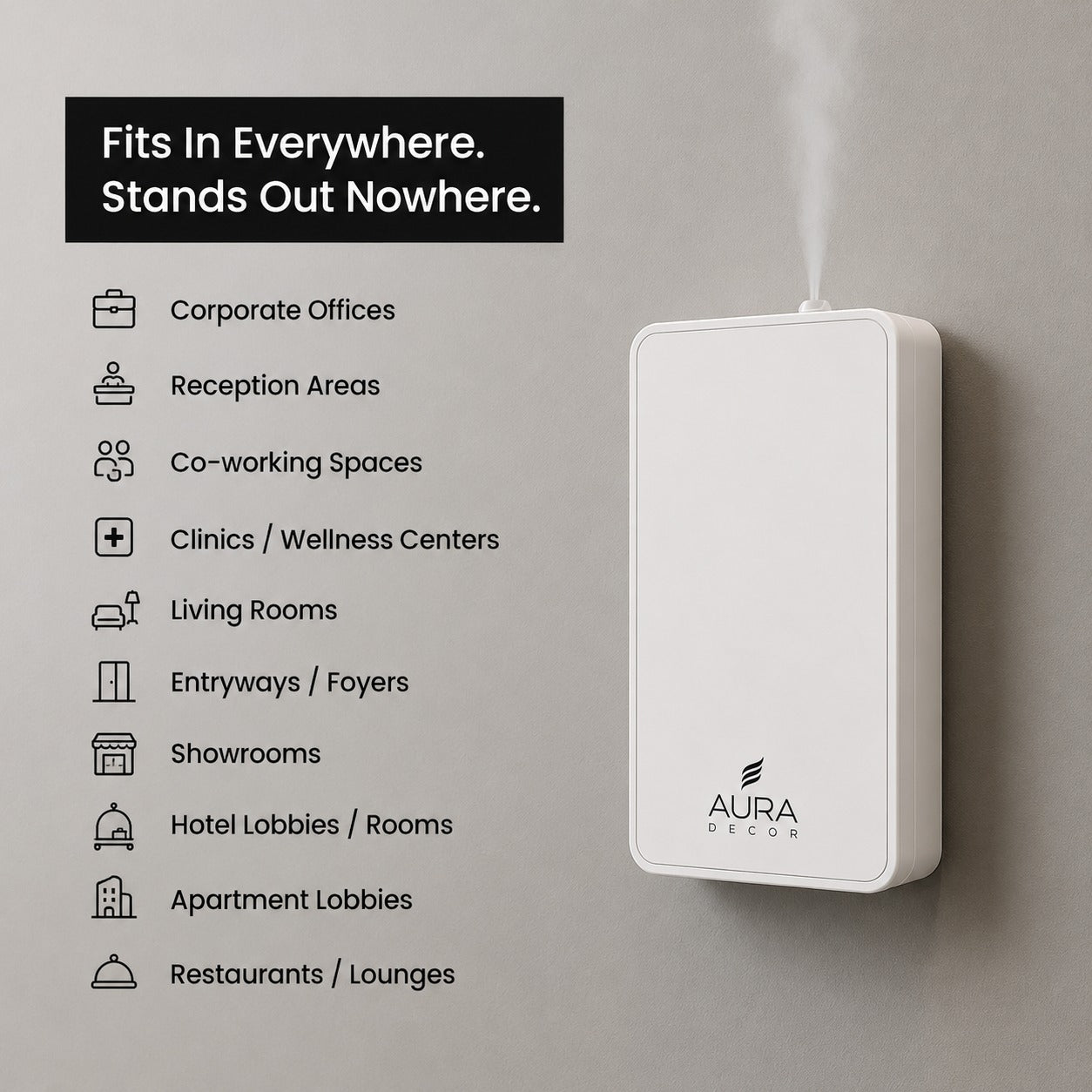 AuraDecor X2Pro Air Diffuser Bluetooth , Battery & USB both Enabled