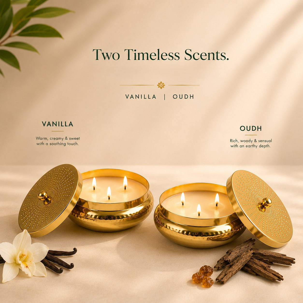 AuraDecor Set of 2 Fragrance Urli Candles in a Gift Pack