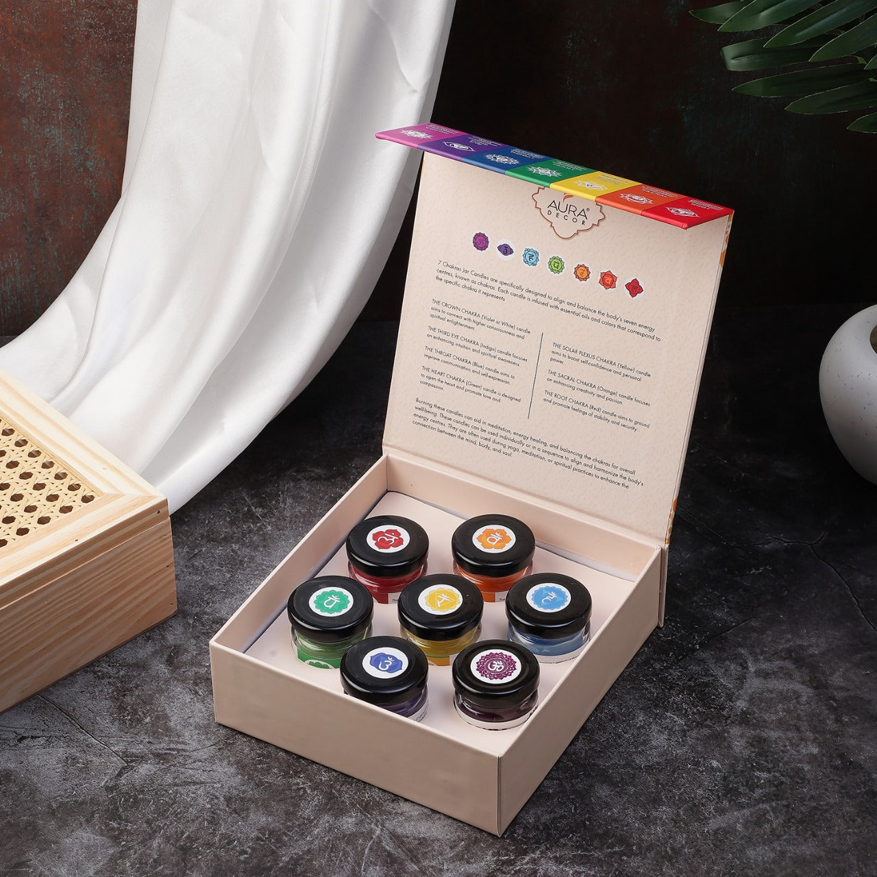 AuraDecor 7 Chakra Candles ( Gift Set )