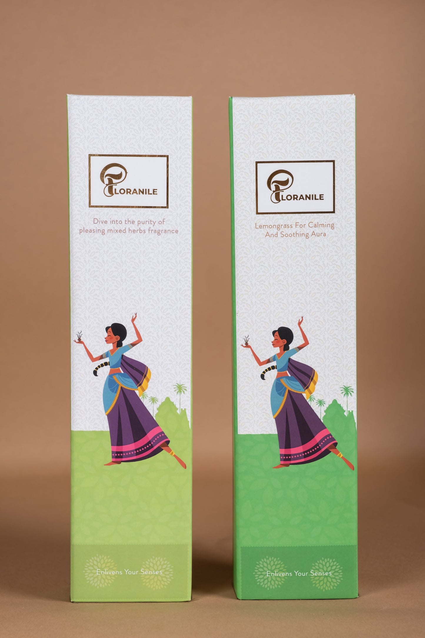 Premium Handmade Incense Sticks -40 Sticks Each (Lemongrass & Vedic Aroma)|Pack of 2