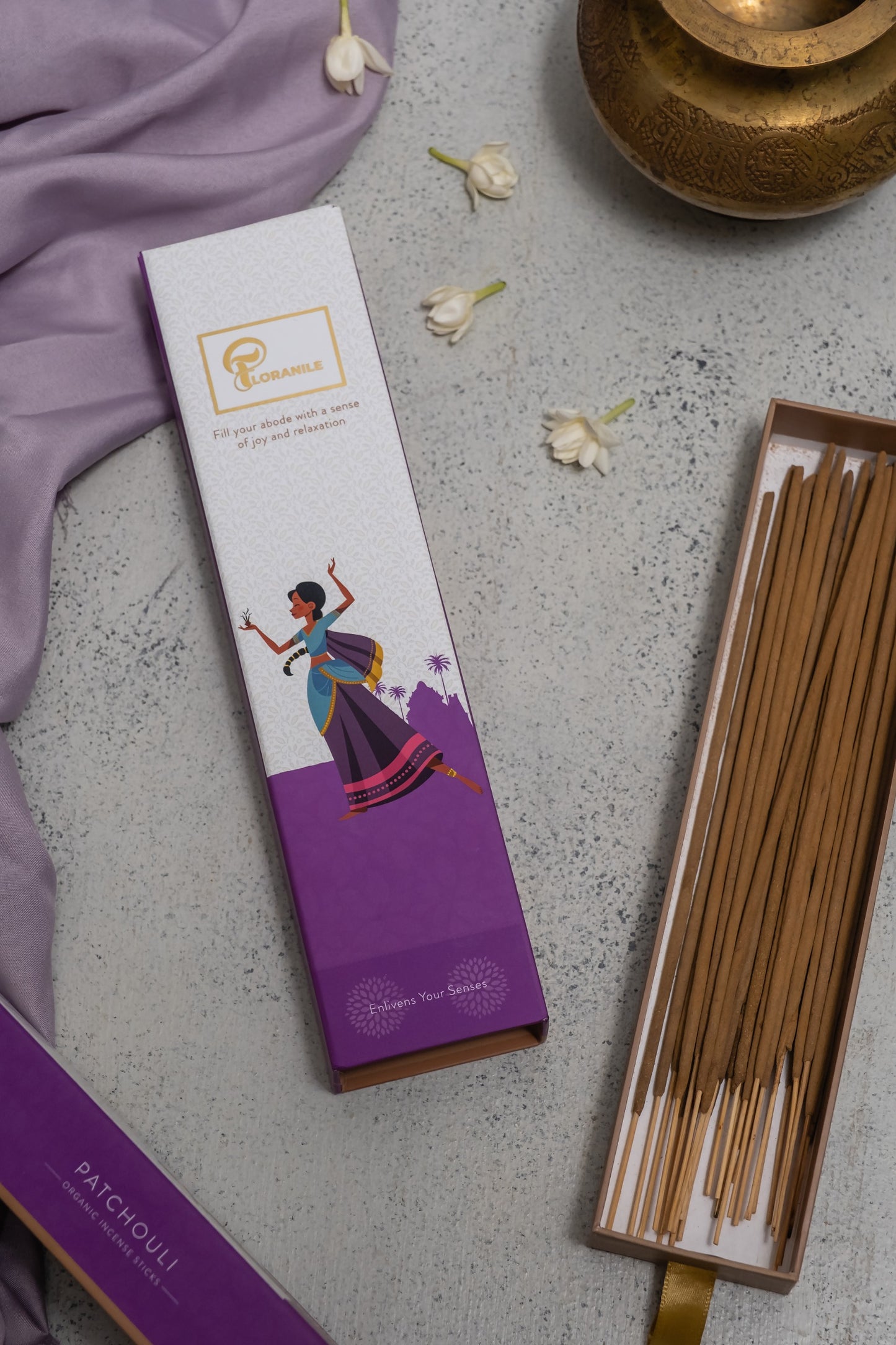 Premium Handmade Incense Sticks -40 Sticks Each (Eucalyptus & Patchouli) |Pack of 2