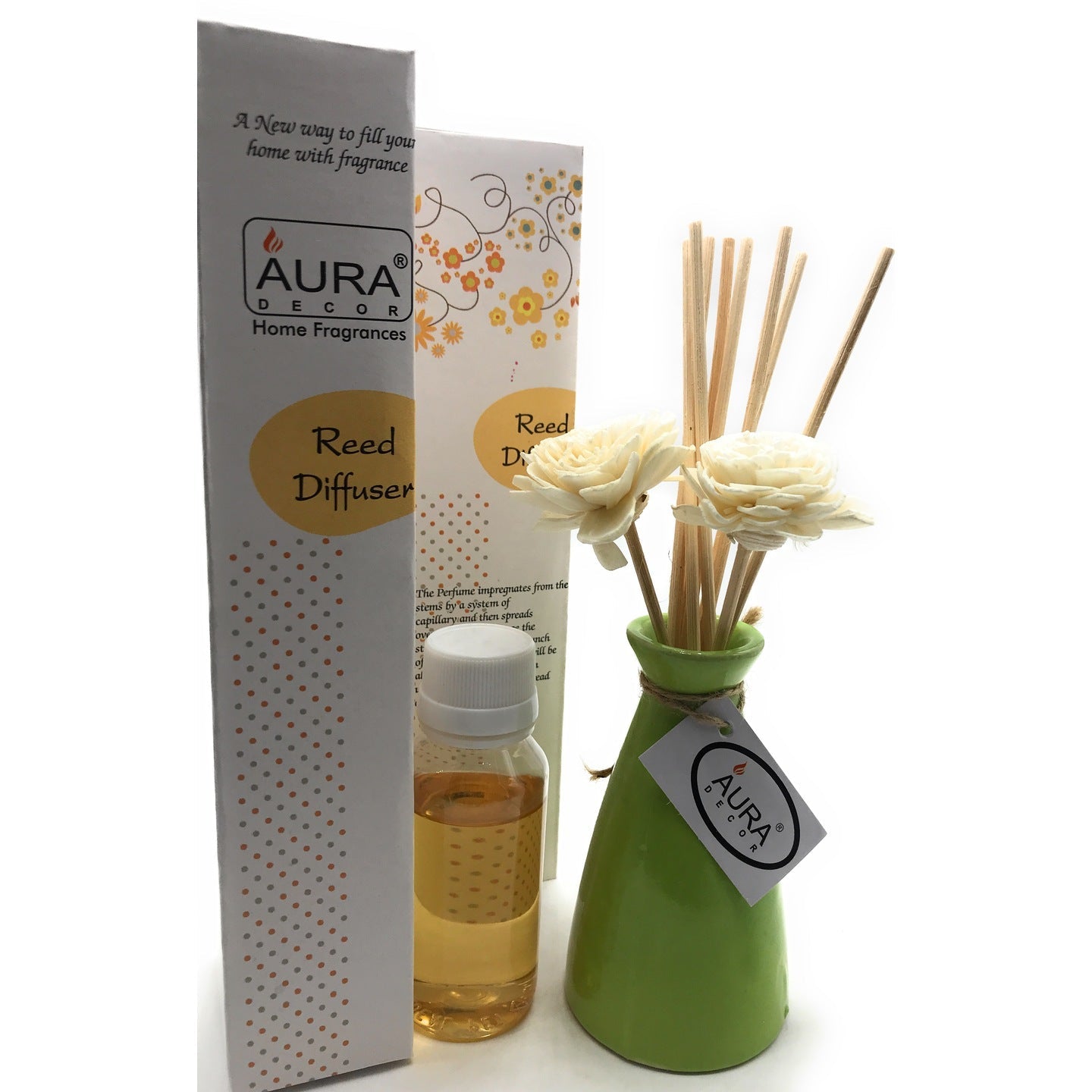 Reed Diffuser Gift Set Meditation Fragrance - auradecor.co.in