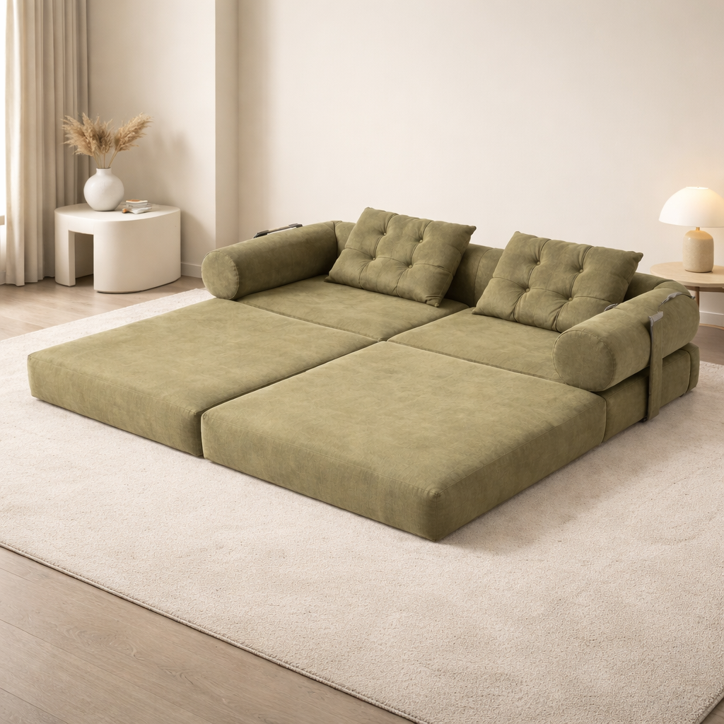 Auradecor Urban Convertible 2‑Seater Sofa Bed