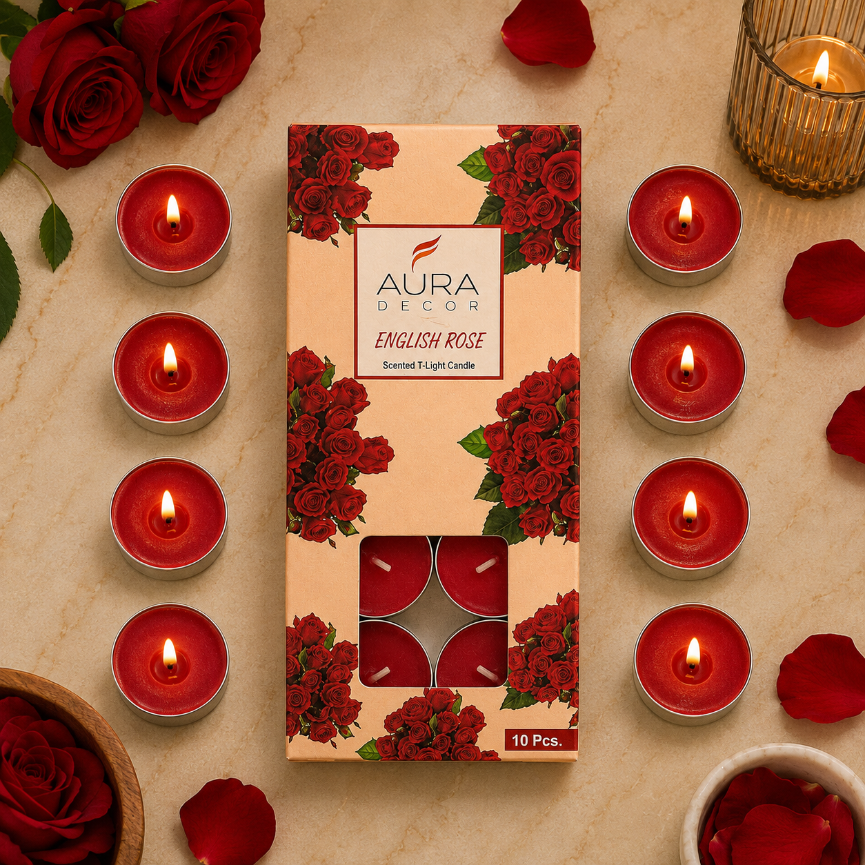 AuraDecor Pack of 10 Fragrance Tealight