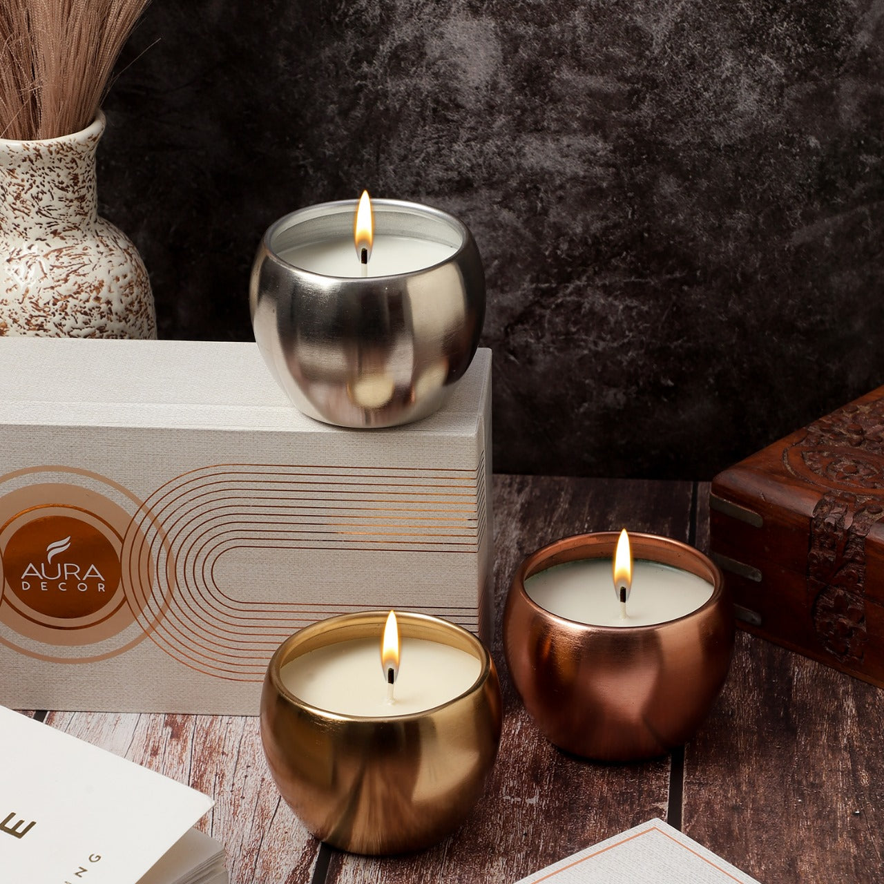 Auradecor Sanskrit Serenity candle gift set