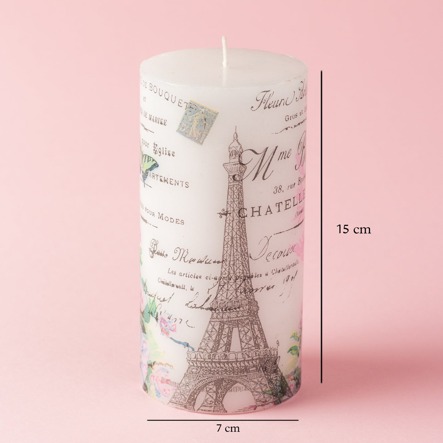 AuraDecor Eiffel Tower Candle ( Paris Decor )
