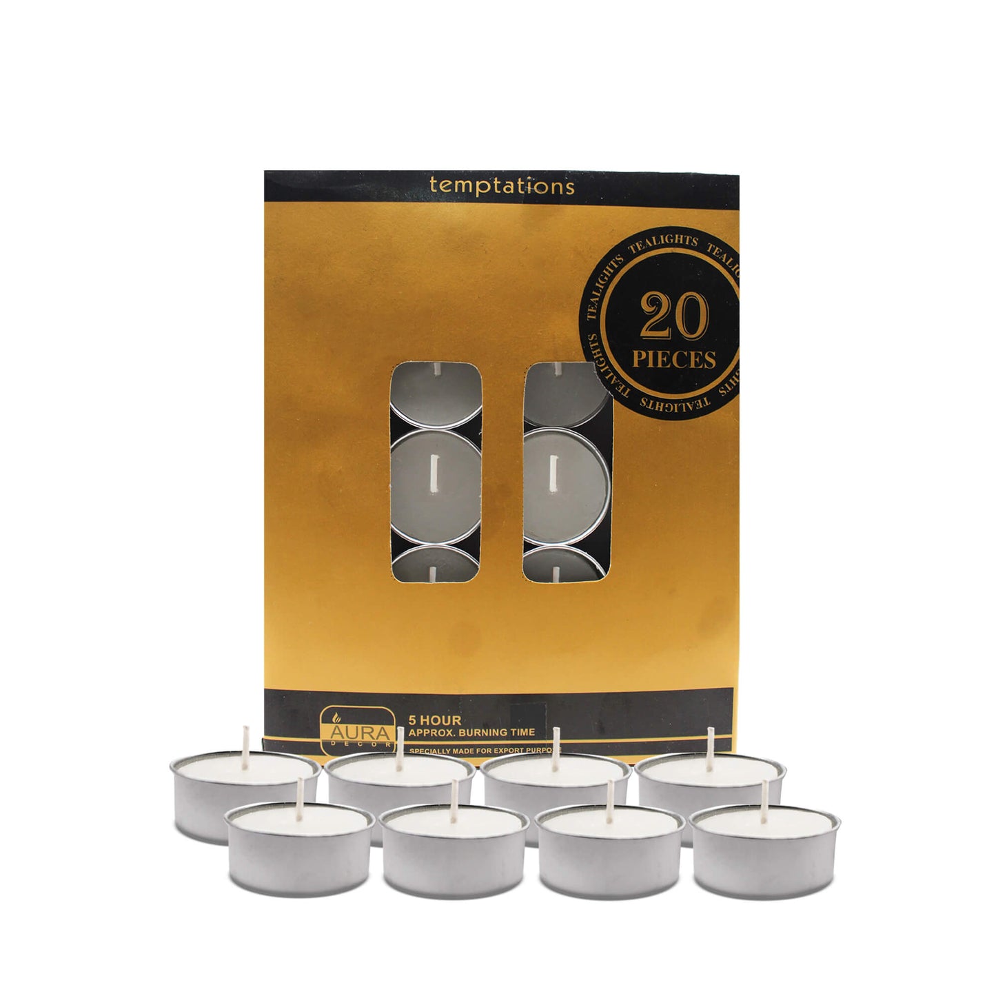 AuraDecor Tealight Bulk Buy Pack ( Master Box ) ( Burning Time 5 Hours Approx)