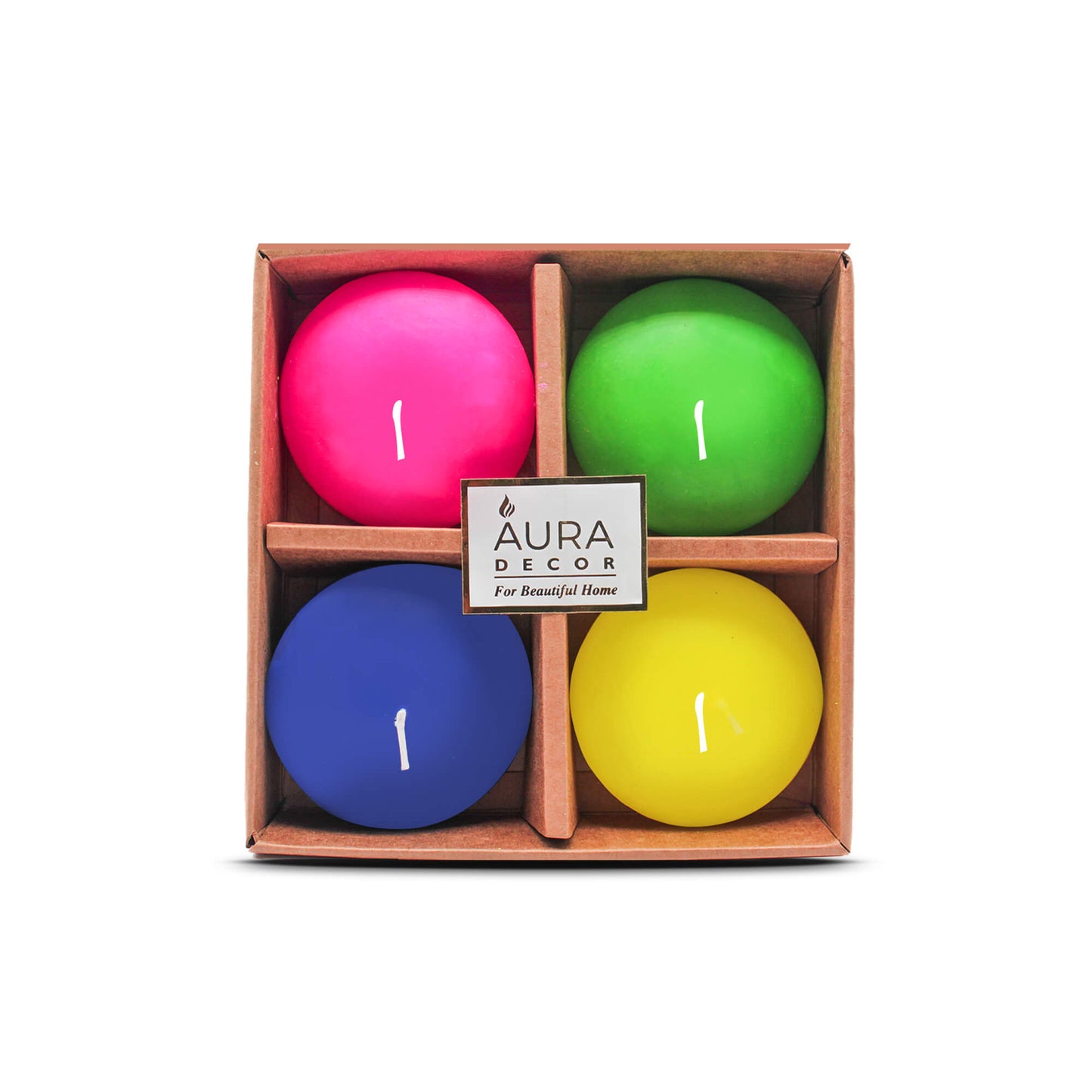 AuraDecor Nuggets Pack of 4 Big Size ( Floating Candle ) ( Master 40 Packets )