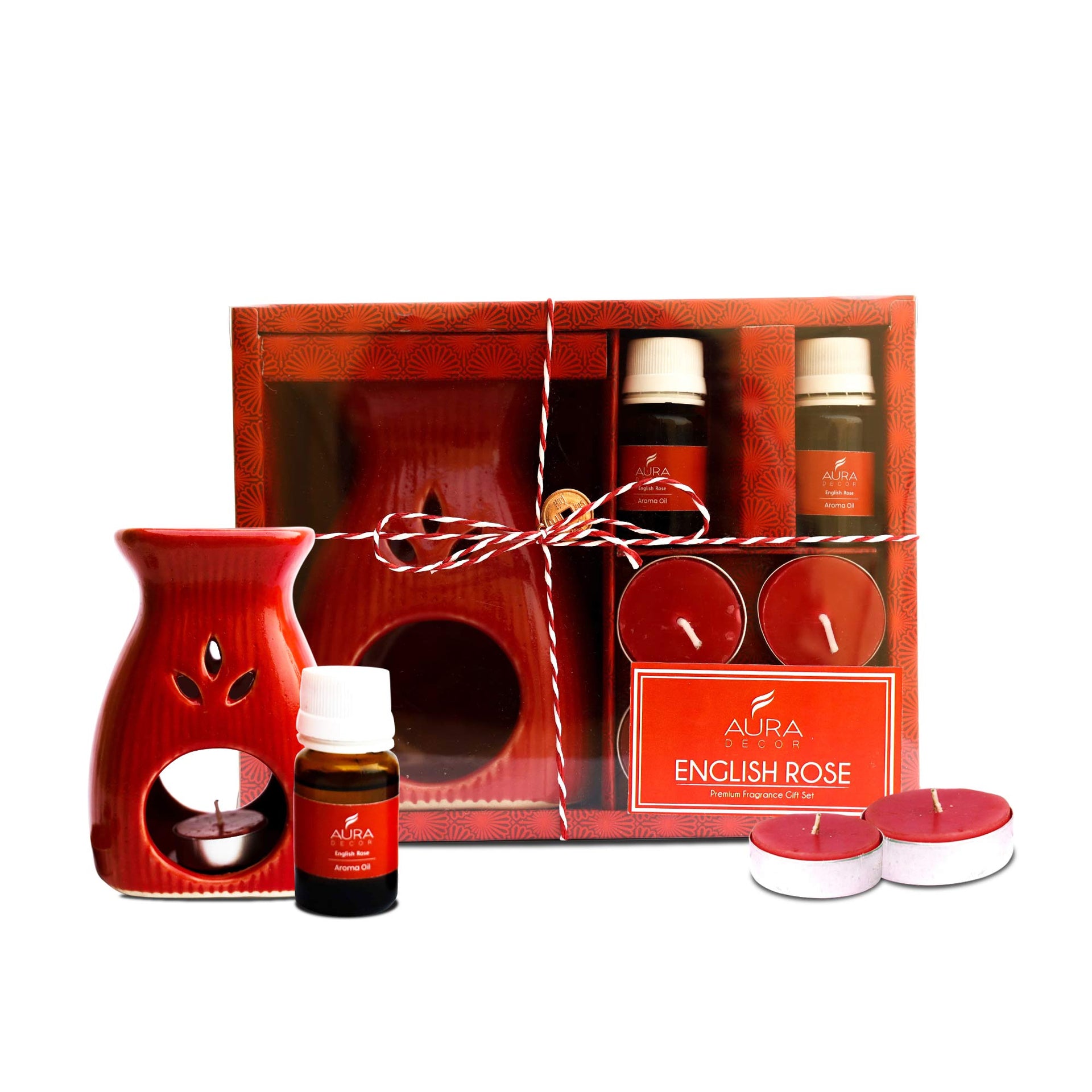AuraDecor Aromatherapy Diffuser Gift Set with 4 Tealights & 2 Aroma Oi – Aura  Decor