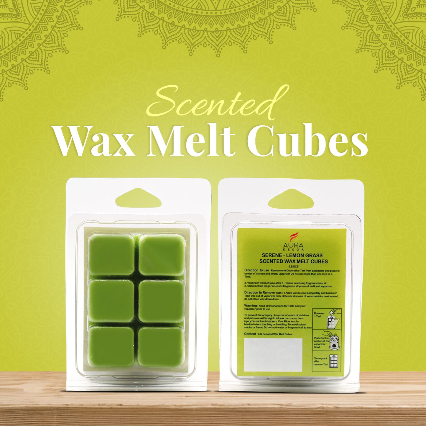AuraDecor  Aroma Wax Melts/Scentsy wax Tarts/Tart Wax Lemon Grass