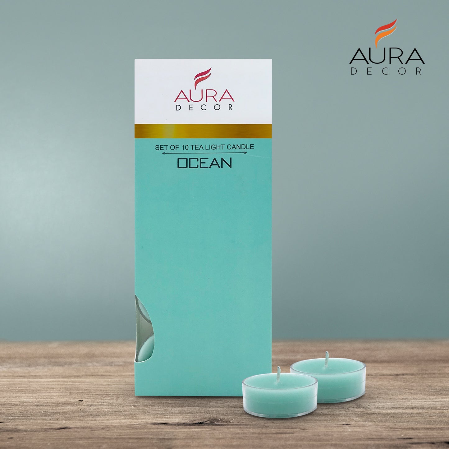 AuraDecor Fragrance Ocean Tealight ( Pack of 10 )