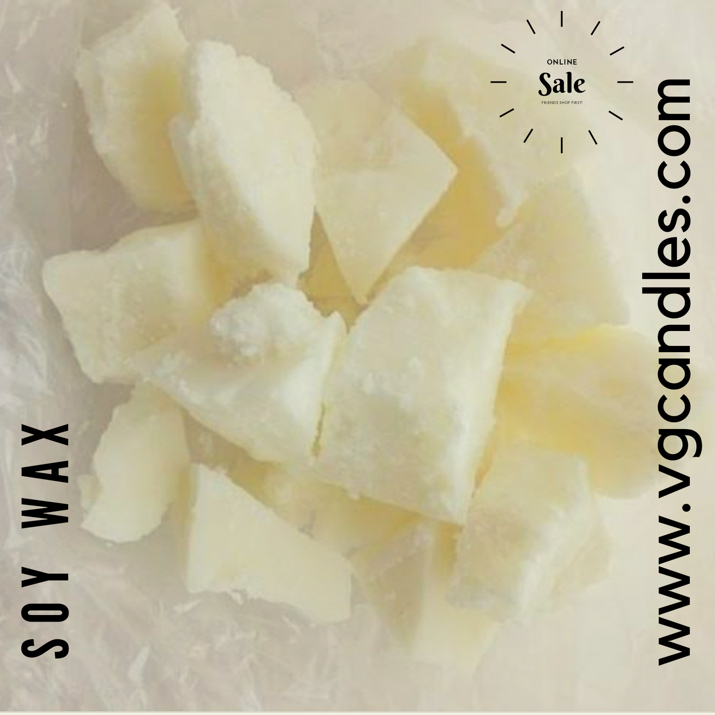 AuraDecor Soy Wax for Candle Making ( 100% Organic ) (Especially for Jar Candles & not Pillar Candles )