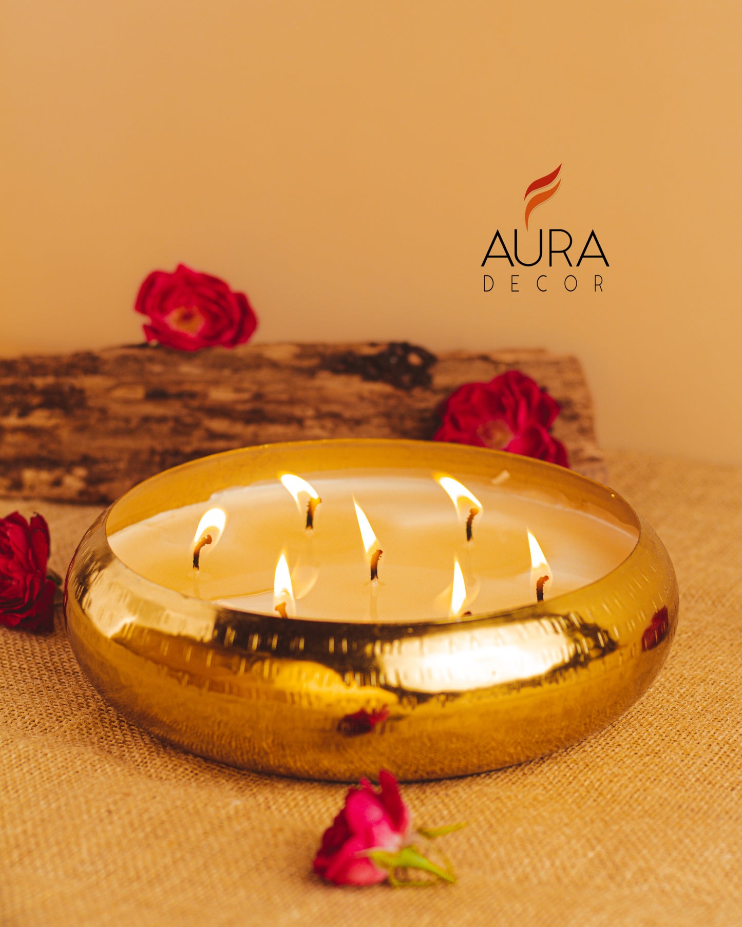 AuraDecor Fragrance Urli Candle for Festivals ( Oodh Fragrance )
