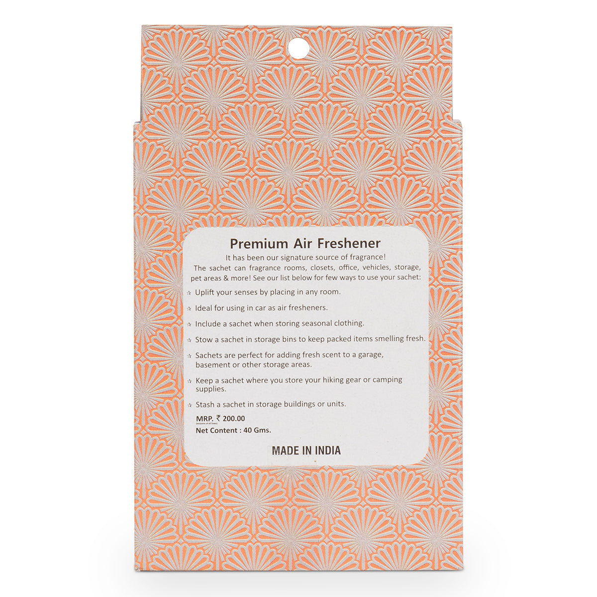 Air Perfume/Air Fresheners Pouch Bag for Office/Room/Car/Toilet and Wardrobe (Pouch Pack 40 gm) (Juicy Orange)