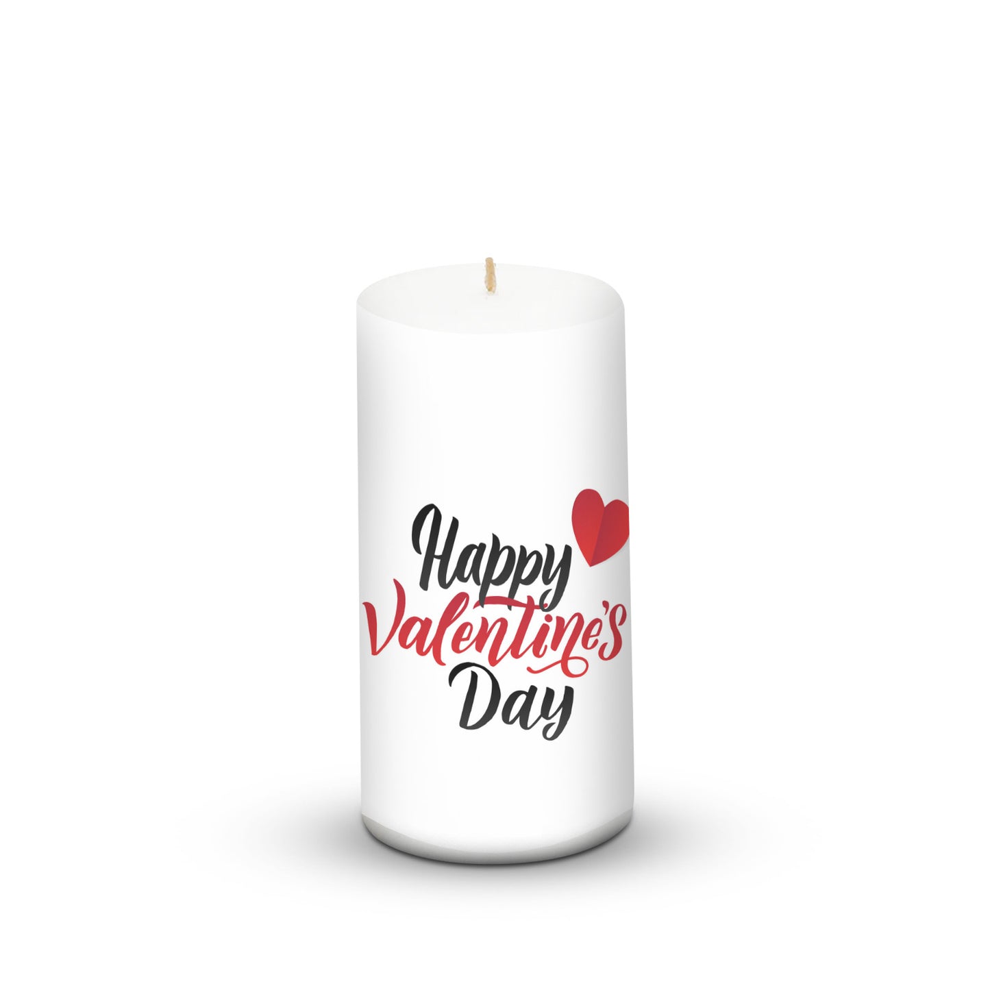 Pillar Valentine Day Heart Candle For Valentines Special 3*6 inch Unscented.