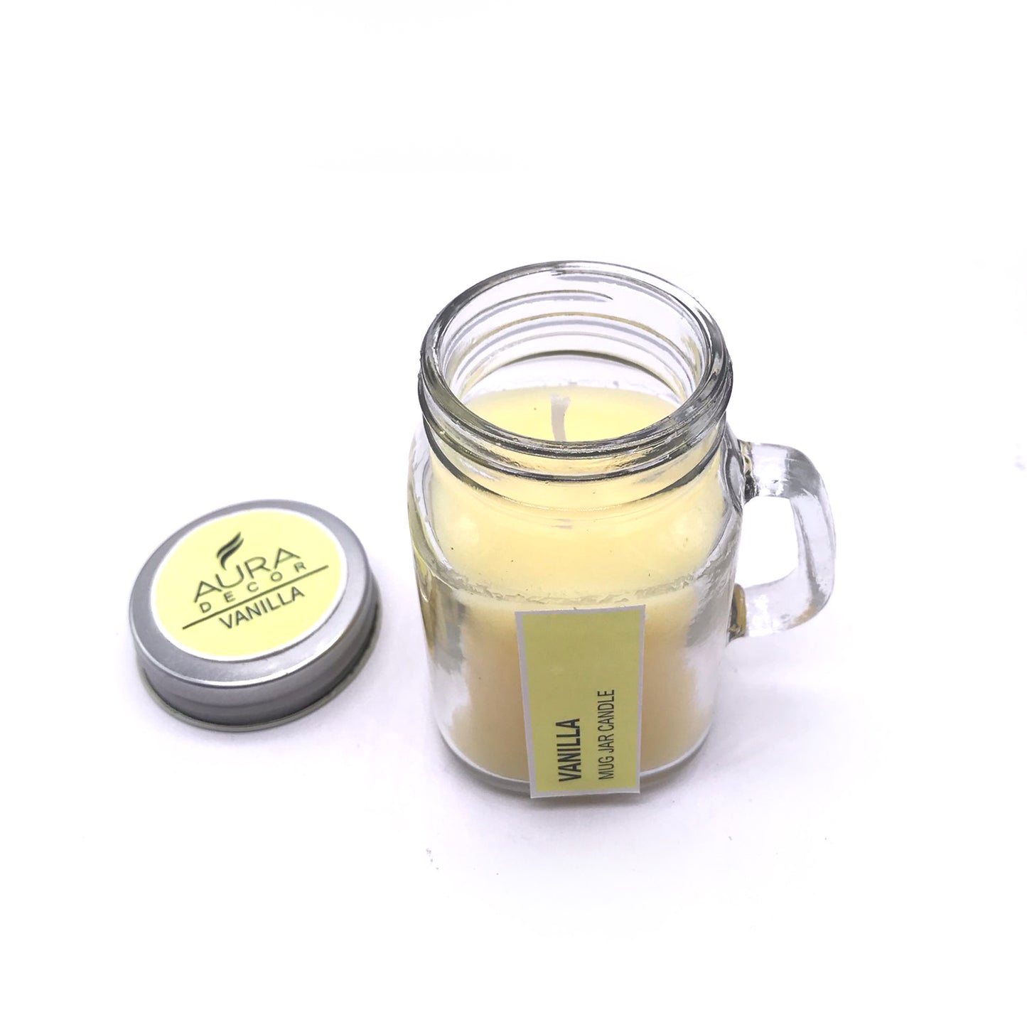 AuraDecor Mug Jar Candle ( Vanilla Fragrance )