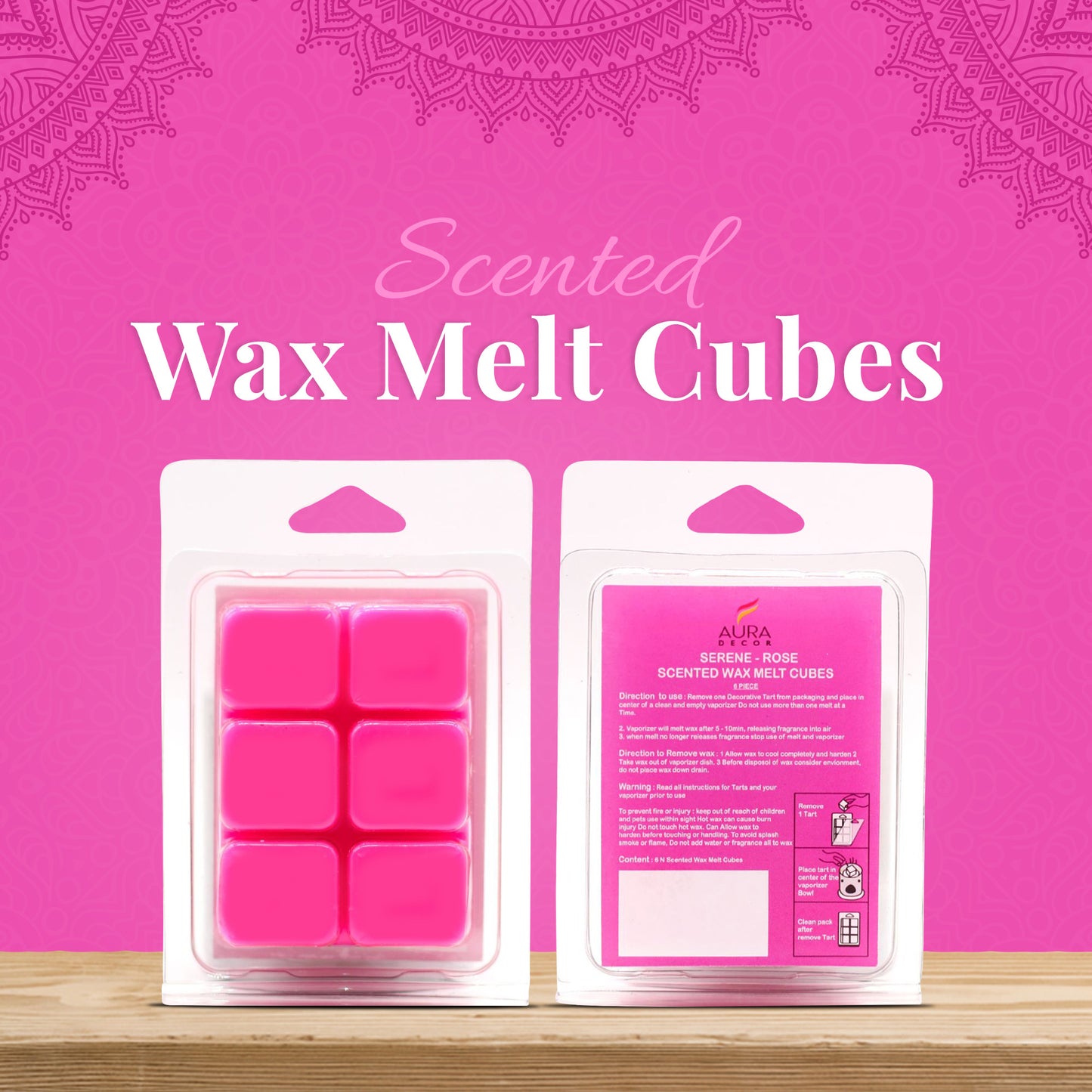 AuraDecor Aroma wax melts/scentsy wax tarts/tart wax Aroma Wax Tart Rose